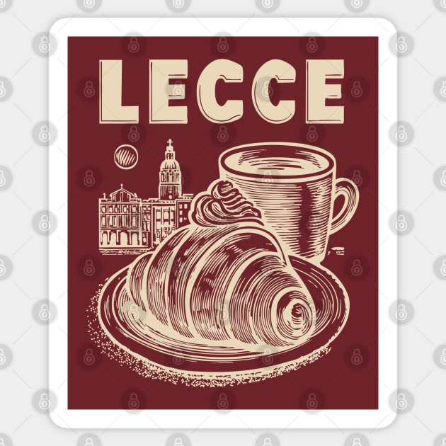 Lecce Italy - Minimalist Breakfast Linework Sticker by TuncGK